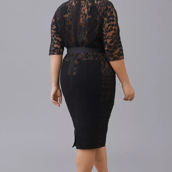 NWT Anthropologie Byron Lars Beguile  Black Carissima Sheath Dress 14 - Picture 3 of 9